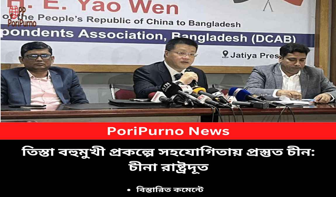 china supports teesta project